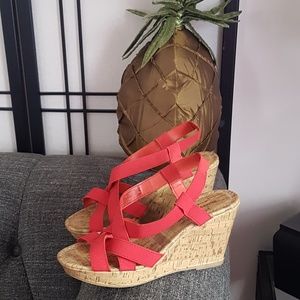 4" Cork Wedge High Heels